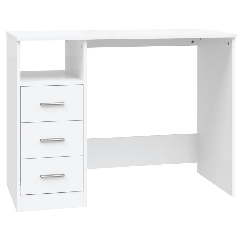 Bureau Compact avec Tiroirs 102 cm – Design Moderne & Rangement Intégré | DeskHarmony