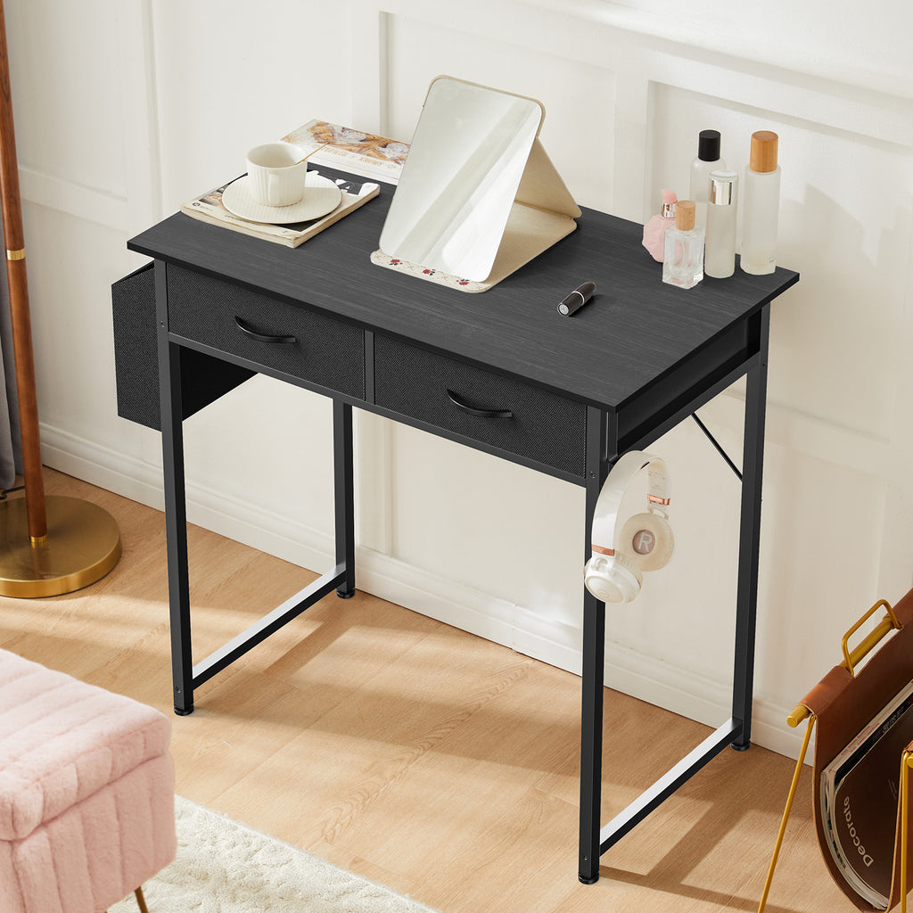 Bureau Compact avec Rangement – 32" ou 48", Noir, Blanc ou Bois
