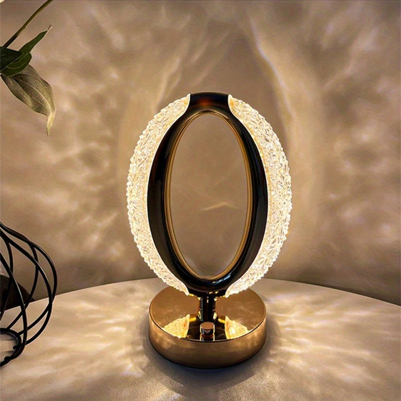 Lampe Cristal d’Ambiance pour Bureau – Tactile, Rechargeable, Lumière Ajustable & Design Moderne
