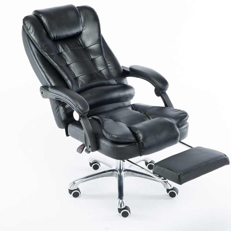 Fauteuil de Bureau Inclinable – Similicuir & Pieds au Choix