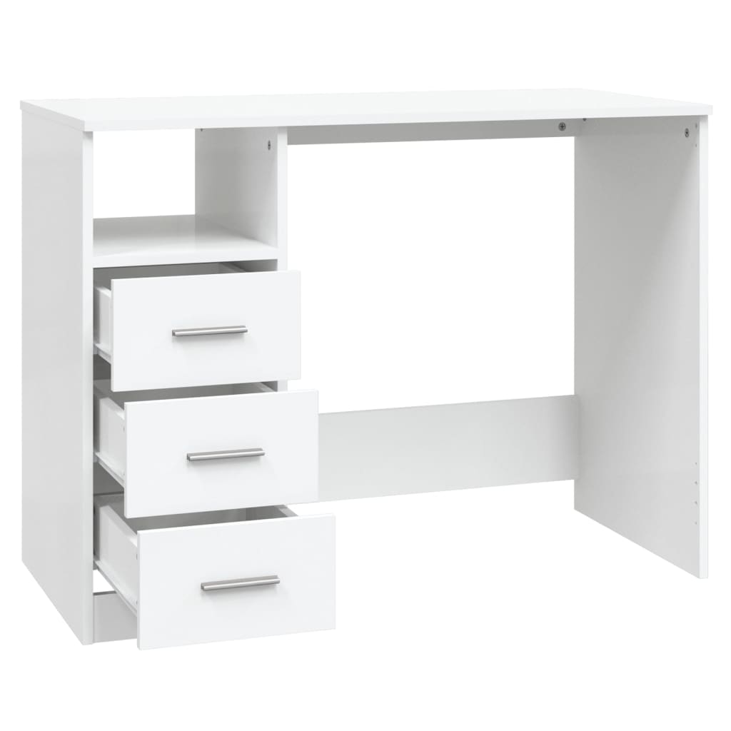 Bureau Compact avec Tiroirs 102 cm – Design Moderne & Rangement Intégré | DeskHarmony