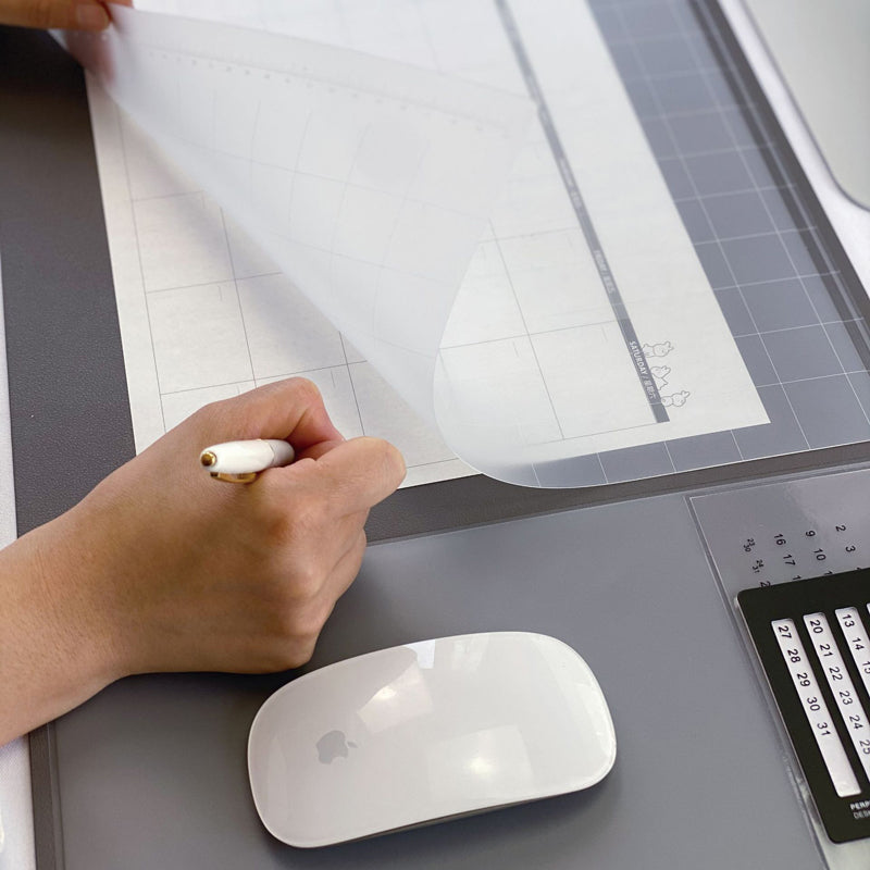 Tapis de Bureau XXL Imperméable en Similicuir – Sous-Main Multifonction Rétro pour Ordinateur et Écriture | DeskHarmony