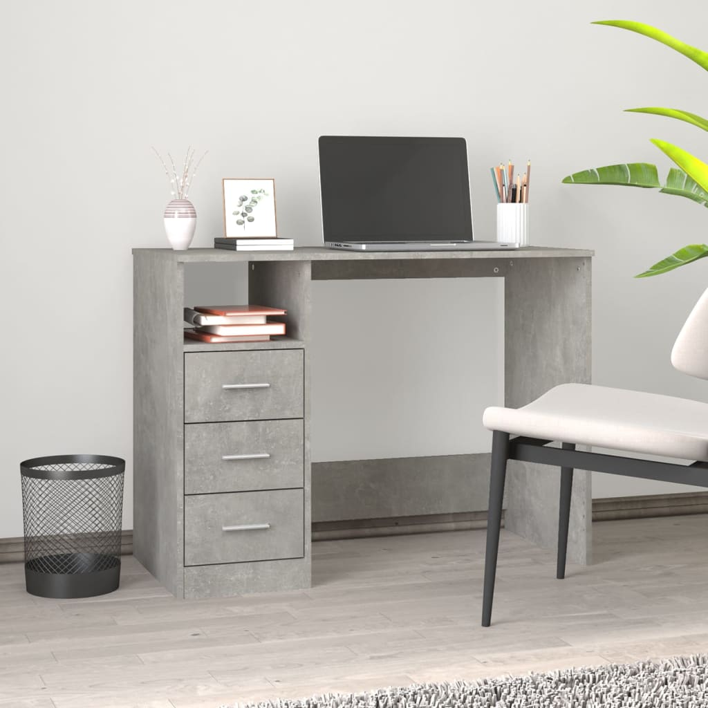 Bureau Compact avec Tiroirs 102 cm – Design Moderne & Rangement Intégré | DeskHarmony