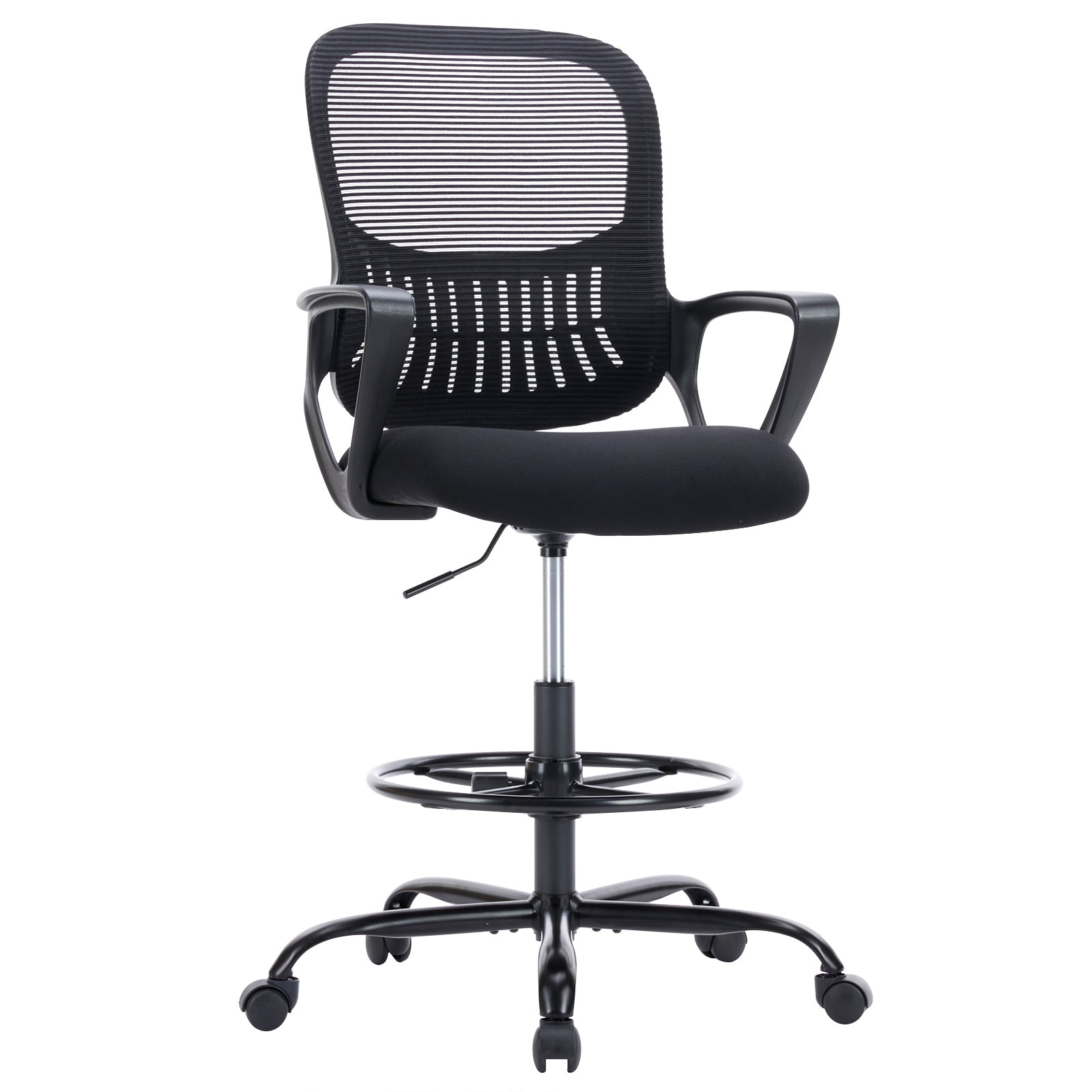 Fauteuil Haut pour Bureau Assis Debout – Repose-Pieds Réglable & Dossier Ergonomique