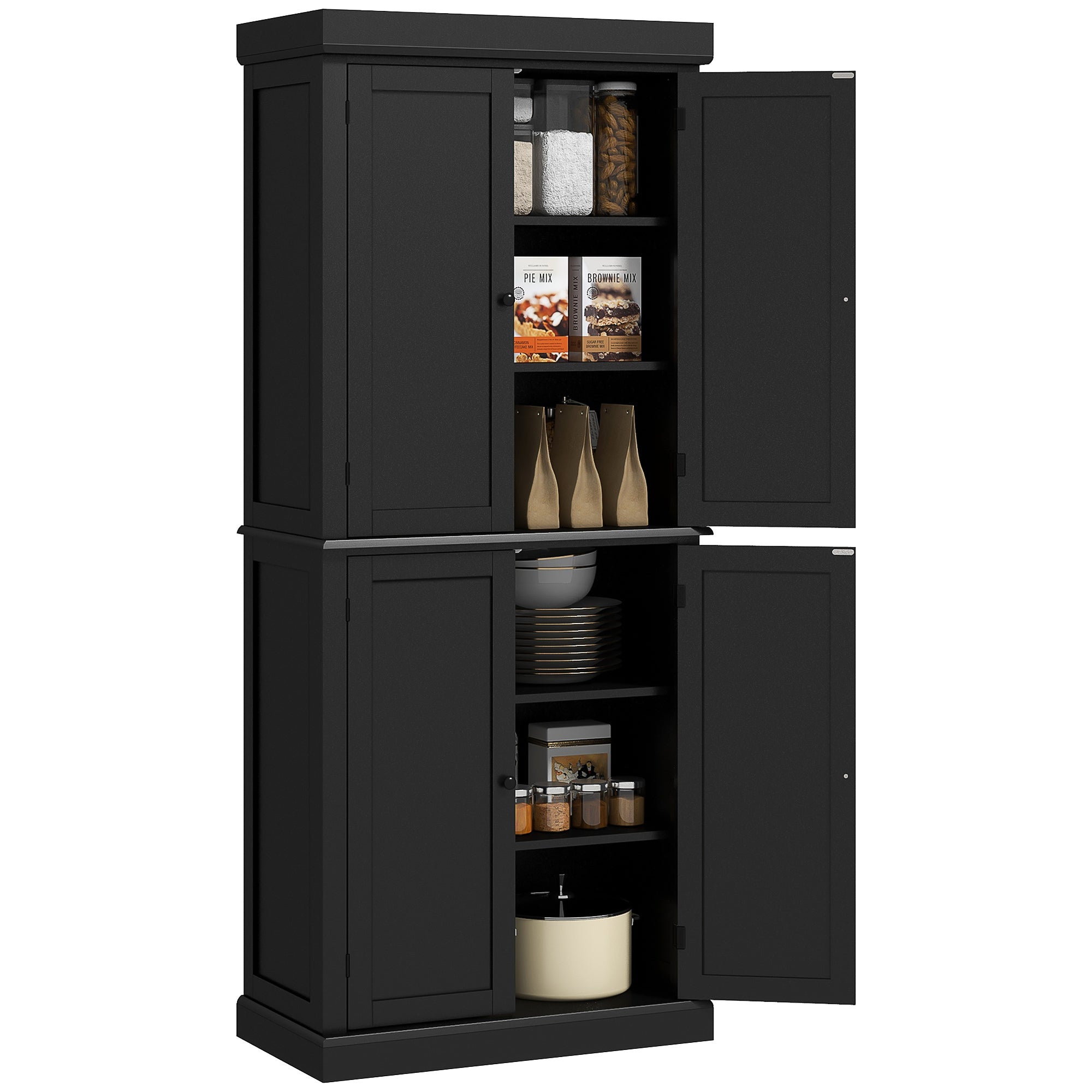 6-Tier Office Storage Cabinet – DeskHarmony | Adjustable Shelves &amp; Elegant Black Design