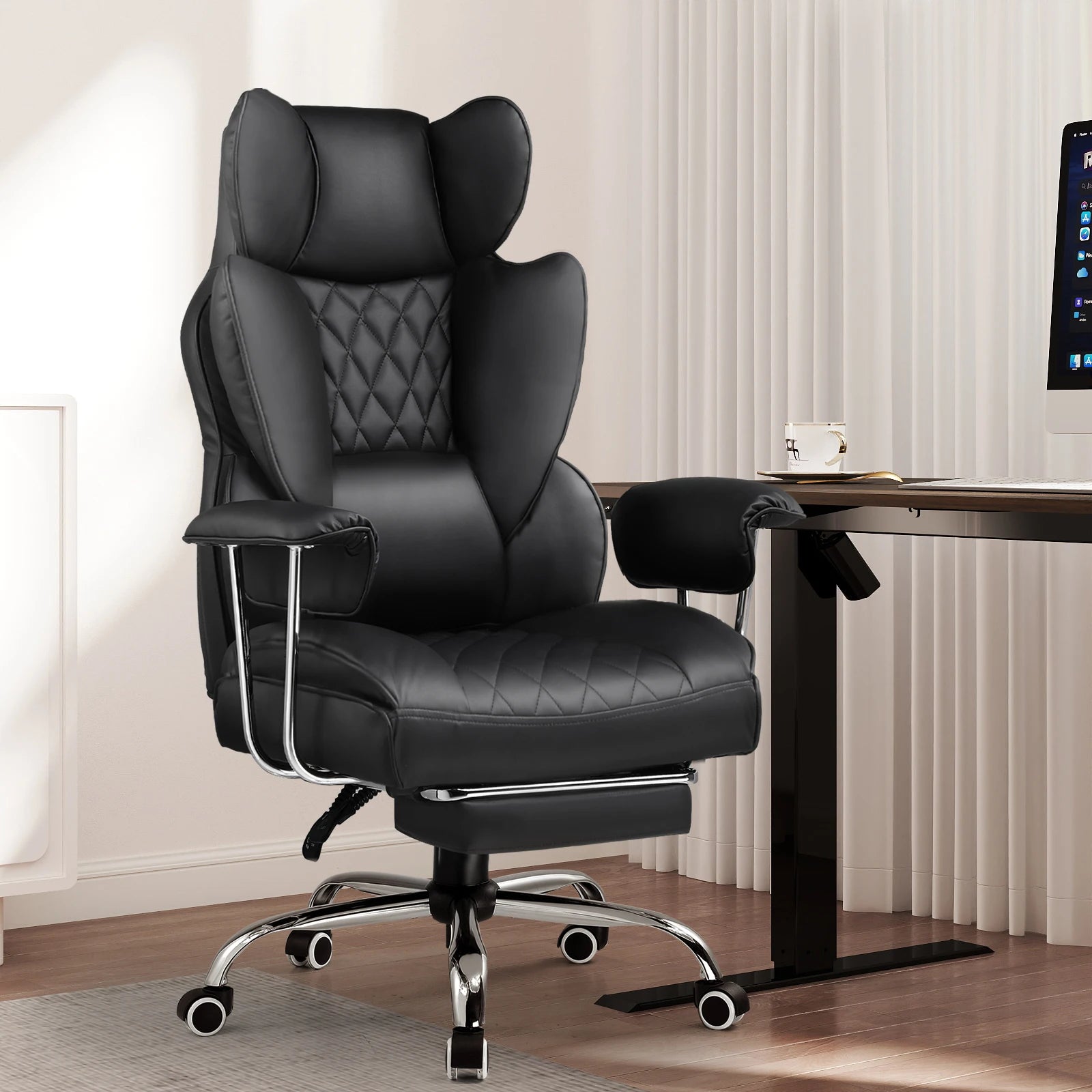 GTPLAYER – Chaise Bureau Ergonomique avec Ressorts Lombaires