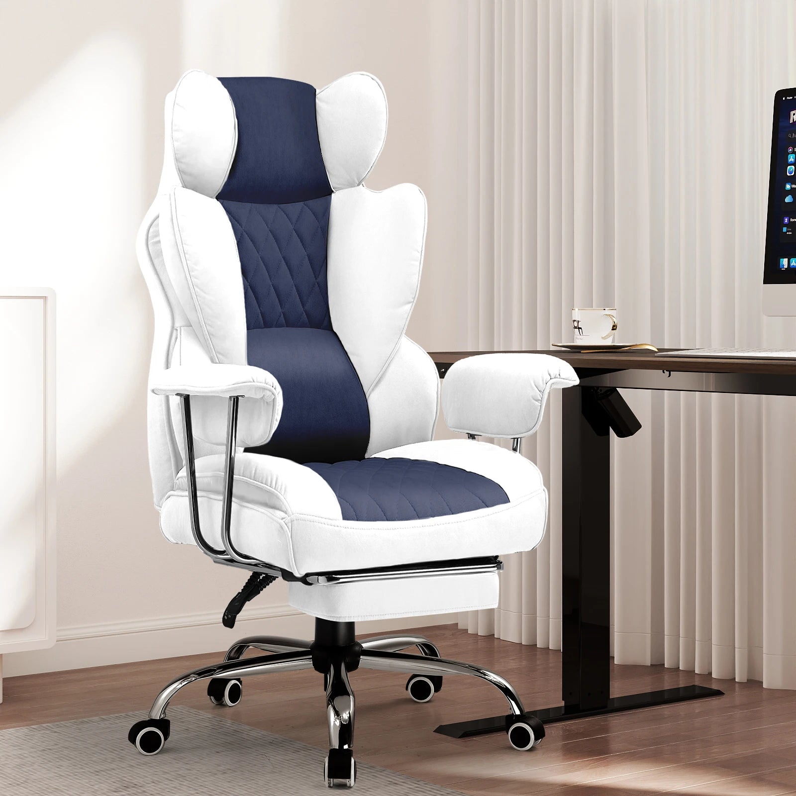 GTPLAYER – Chaise Bureau Ergonomique avec Ressorts Lombaires