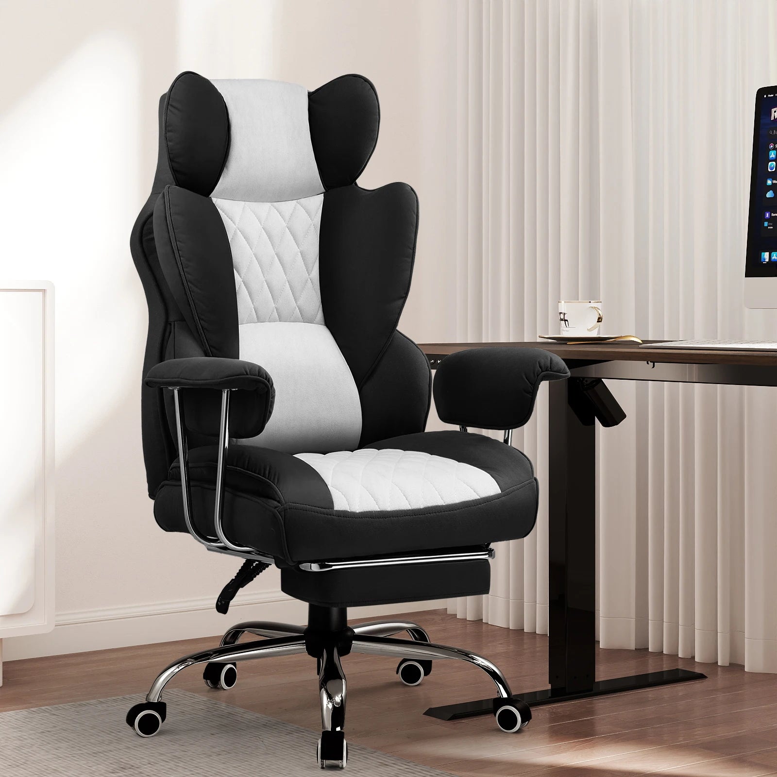 GTPLAYER – Chaise Bureau Ergonomique avec Ressorts Lombaires
