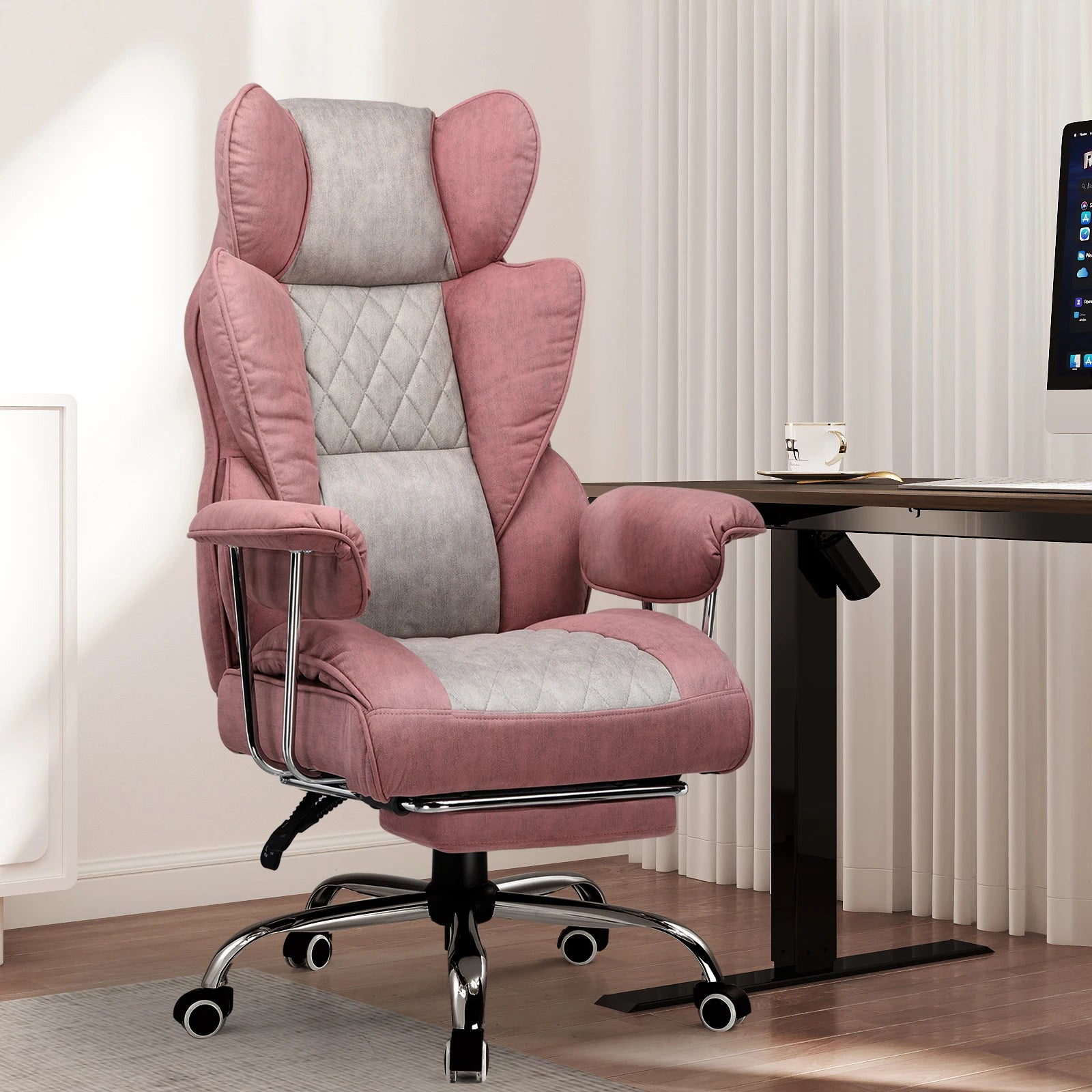 GTPLAYER – Chaise Bureau Ergonomique avec Ressorts Lombaires