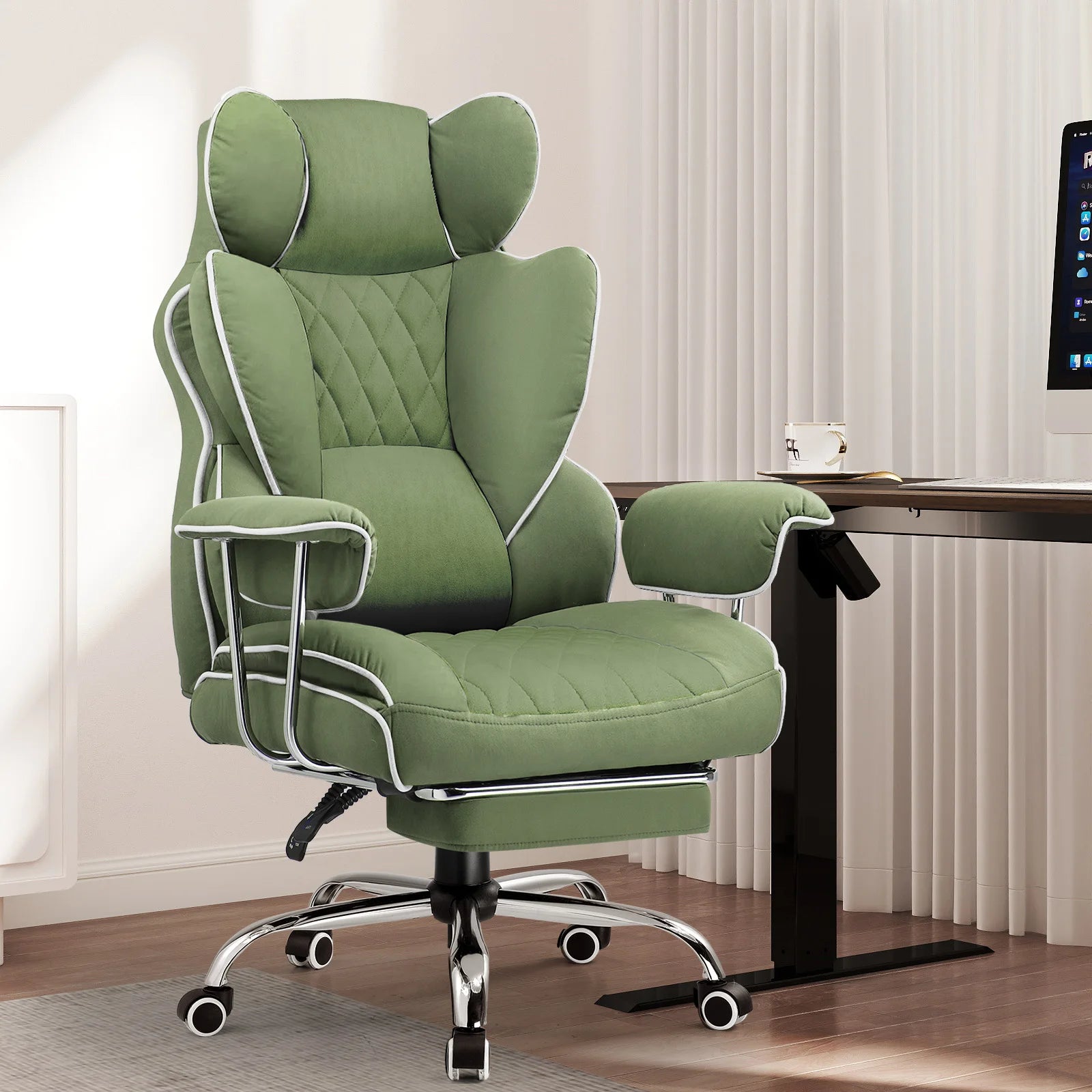 GTPLAYER – Chaise Bureau Ergonomique avec Ressorts Lombaires