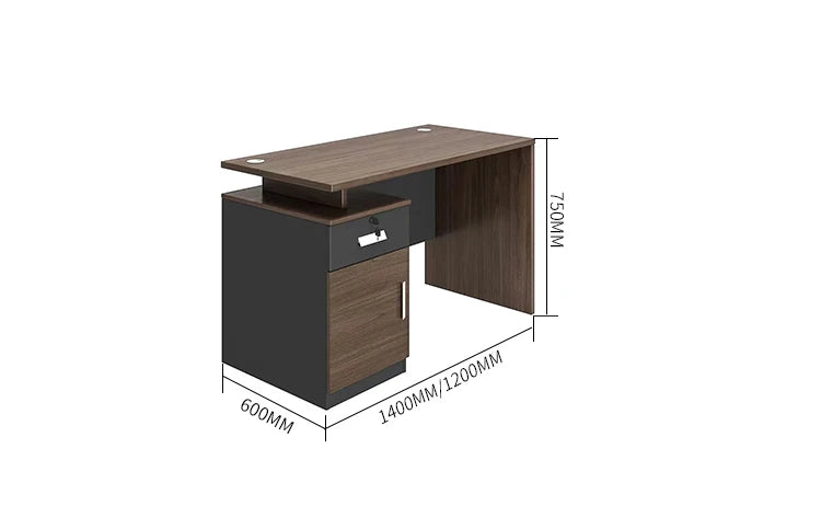 Bureau extensible DeskHarmony – Table informatique moderne avec tiroirs