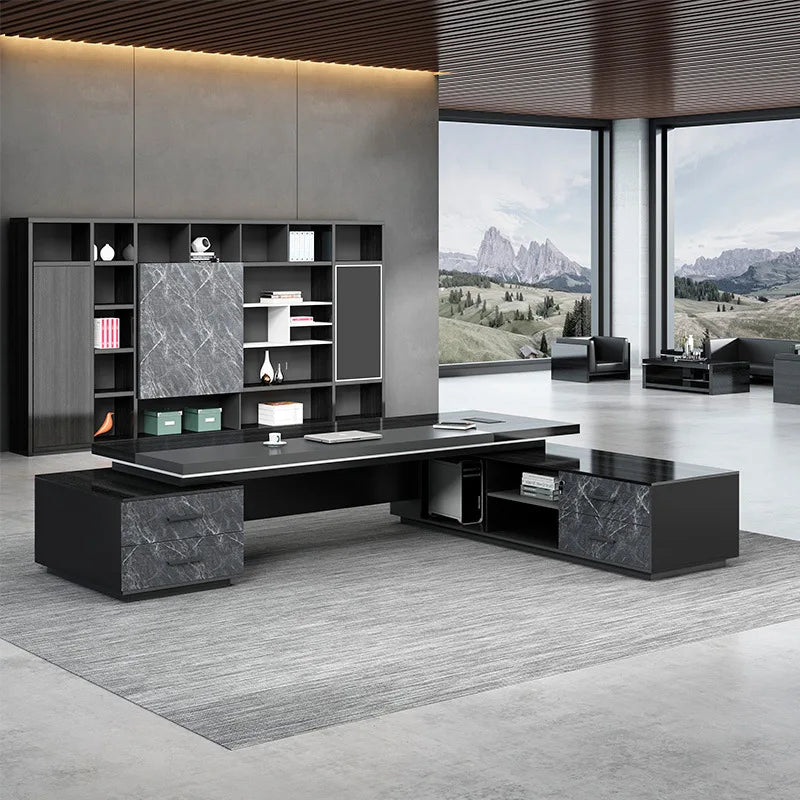 Bureau Exécutif Moderne – Surface Anti Rayures & Extension Modulable – DeskHarmony