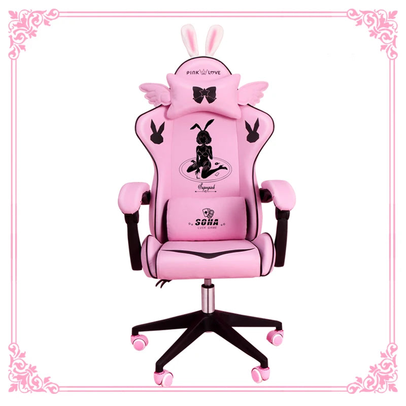 Fauteuil "Rose-Enchantée" – L'Élégance Gaming & Détente