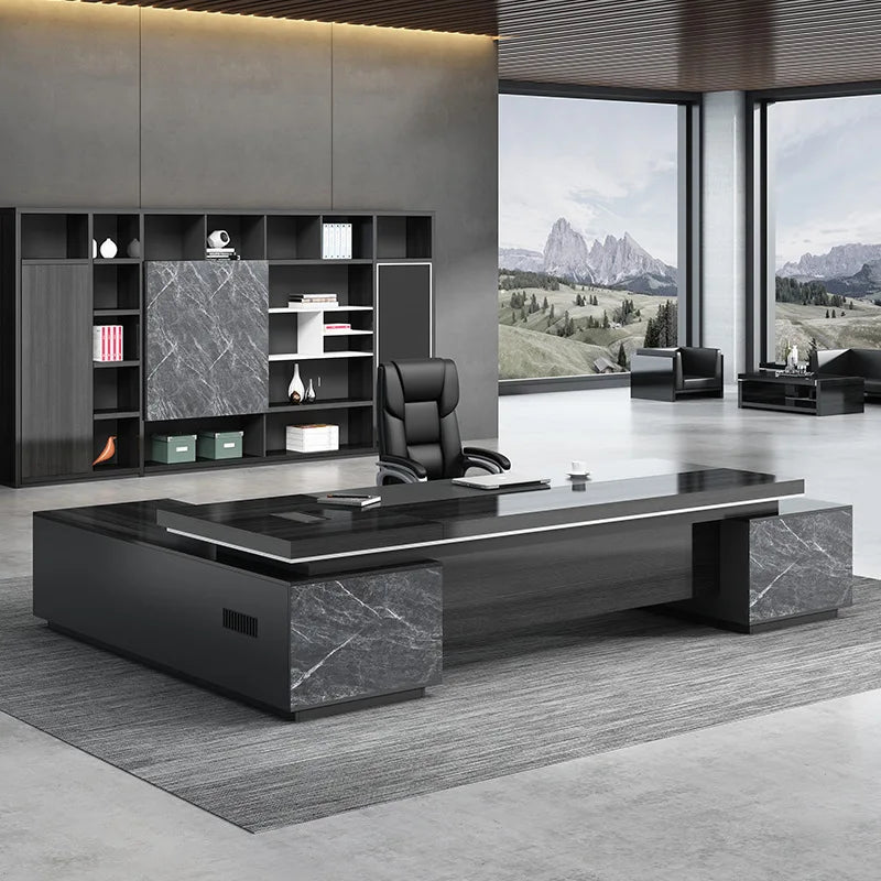 Bureau Exécutif Moderne – Surface Anti Rayures & Extension Modulable – DeskHarmony