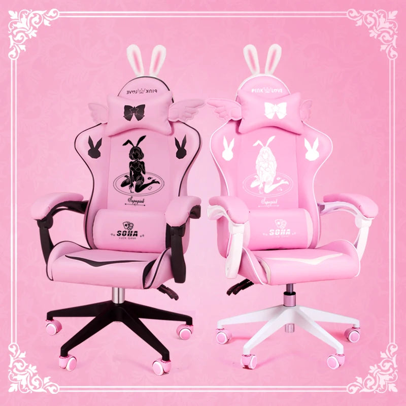 Fauteuil "Rose-Enchantée" – L'Élégance Gaming & Détente