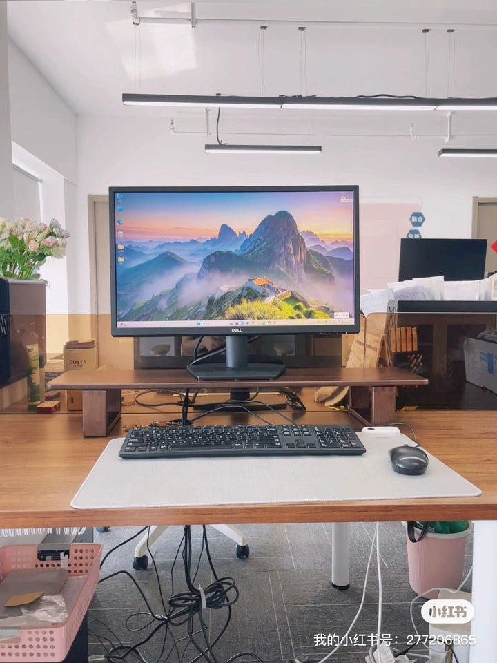 Élévateur "Héritage" – Support en Noyer & Assemblage Tenon-Mortaise par DeskHarmony