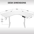 Bureau Assis Debout Électrique Réglable en Hauteur DeskHarmony – Bureau Moderne Ergonomique pour Bureau, Télétravail, Gaming et Études
