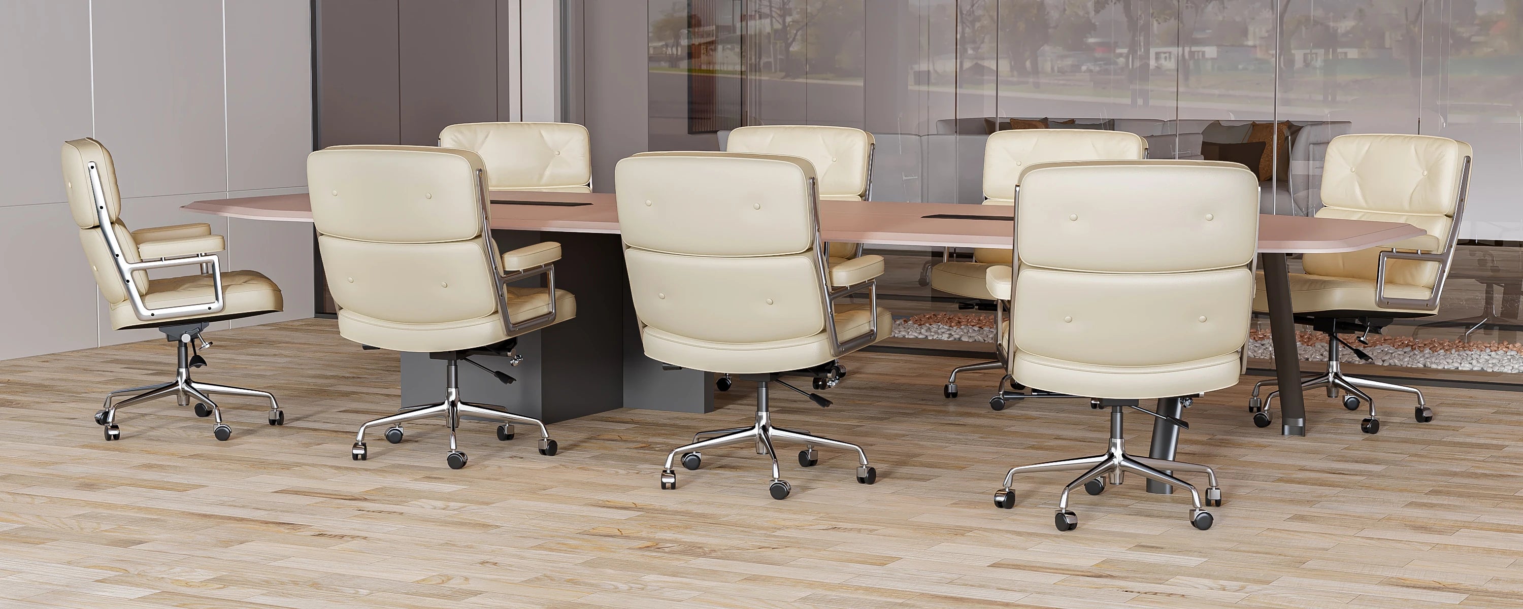 Fauteuil de Bureau Exécutif en Cuir Véritable DeskHarmony™ – Confort Ergonomique Premium