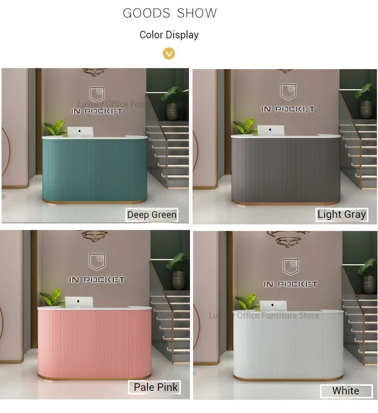 Banque d'Accueil "L'Orbe" – L'Élégance Curviligne par DeskHarmony