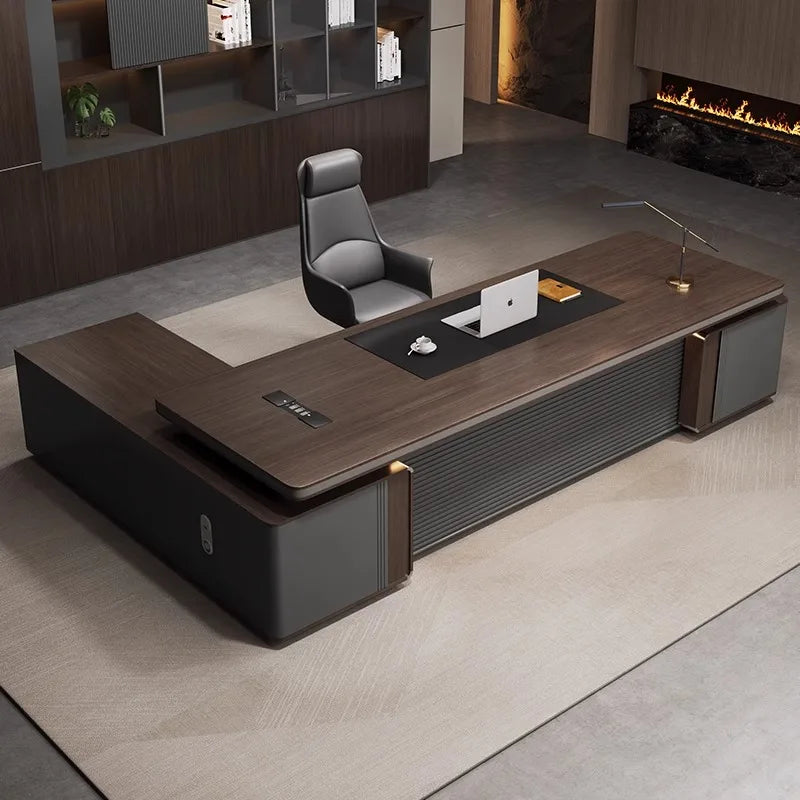 Bureau en L avec Meuble Latéral – Design Moderne & Rangement Intégré – DeskHarmony