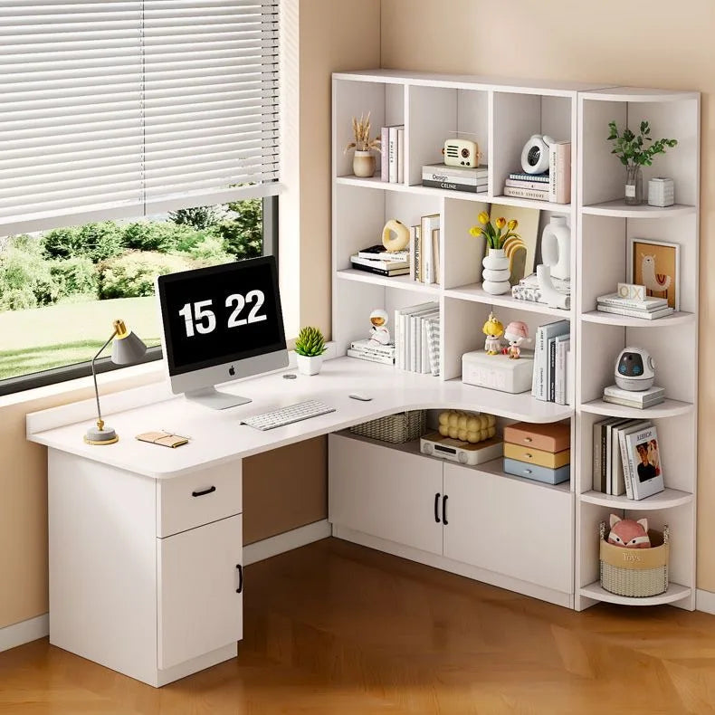 Bureau d’Angle avec Grand Rangement – Design Moderne & Fonctionnel