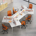 Bureau de Travail Modulaire 6 Postes DeskHarmony – Poste de Travail Double Face au Design Moderne pour Espaces Professionnels