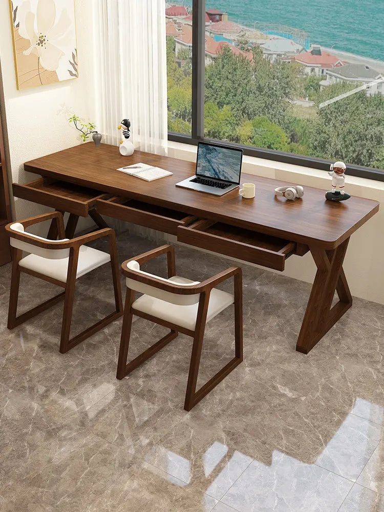 Bureau Double "Z-Line" – L'Élégance Linéaire par DeskHarmony