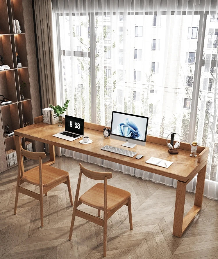 Bureau Double "Essential Solid" – Minimalisme & Robustesse