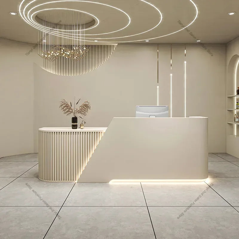 Banque d'Accueil "L'Ambre" – L'Élégance Italienne par DeskHarmony