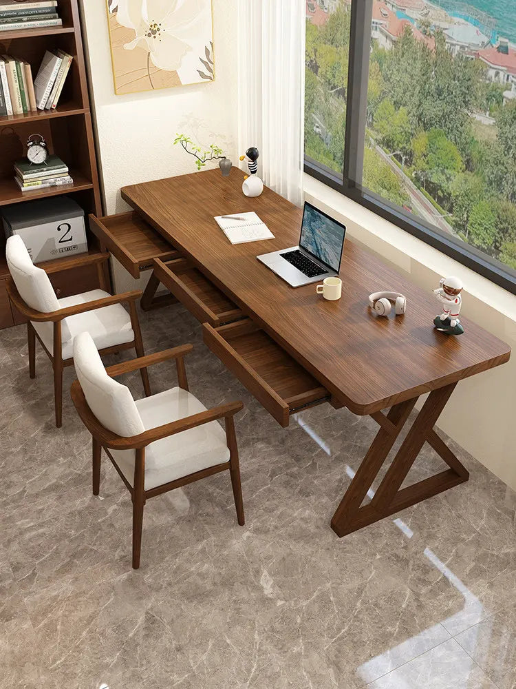 Bureau Double "Z-Line" – L'Élégance Linéaire par DeskHarmony