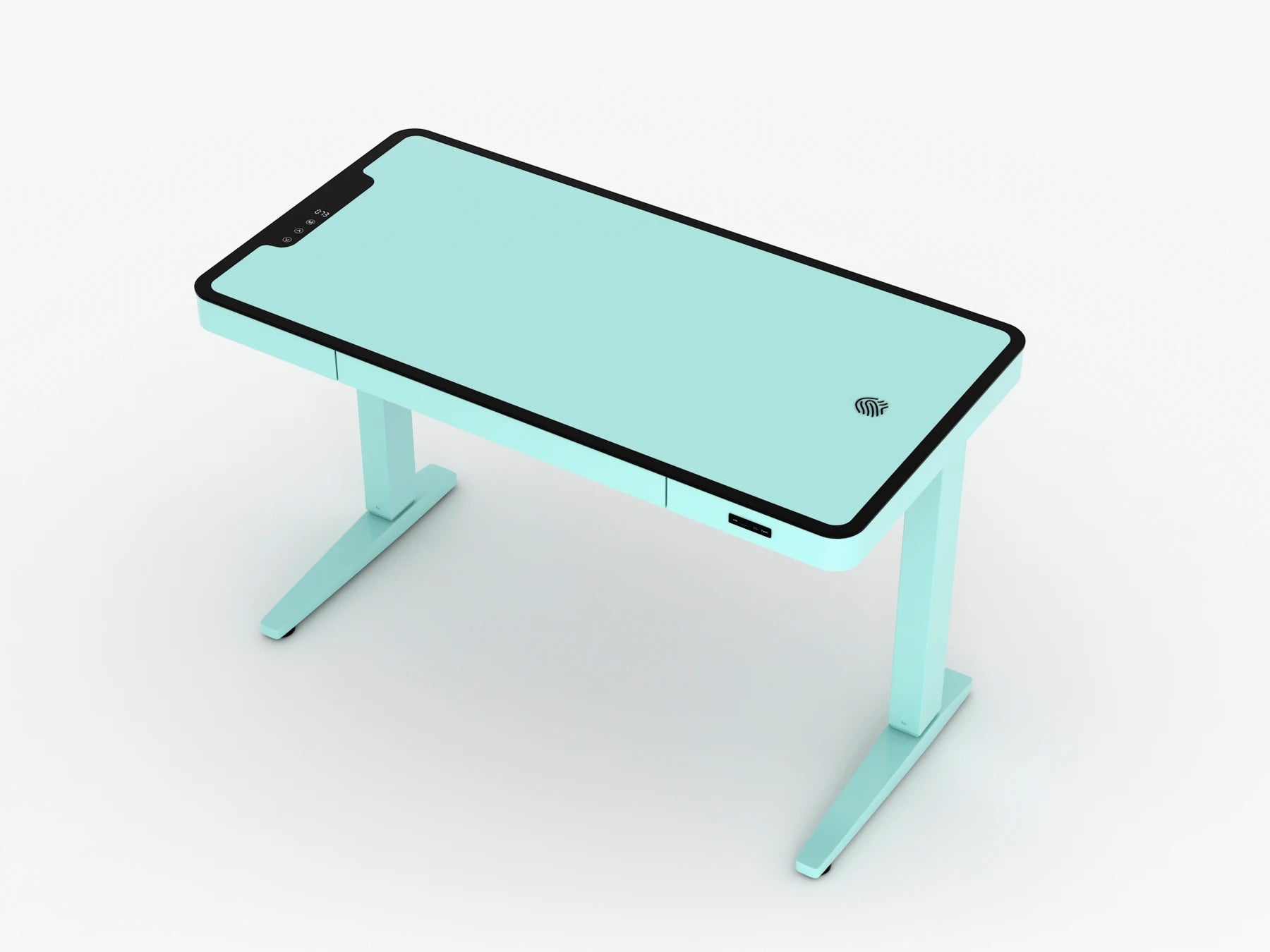 Bureau Assis Debout Électrique 120 cm – Double Moteur & Plateau en Verre avec Chargeur Sans‑Fil