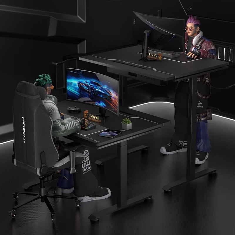 Bureau Assis Debout 120 cm – Table Informatique Moderne avec Réglage Mémoire Manuel