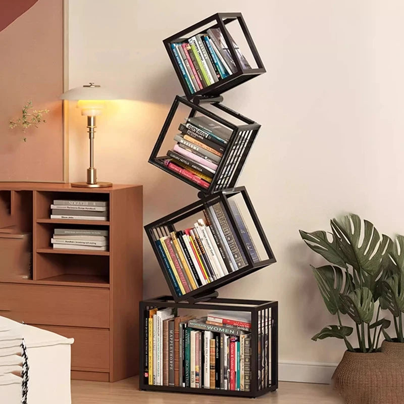 Bibliothèque Métal Minimaliste DeskHarmony™ – Étagère Design Nordique 3 Niveaux