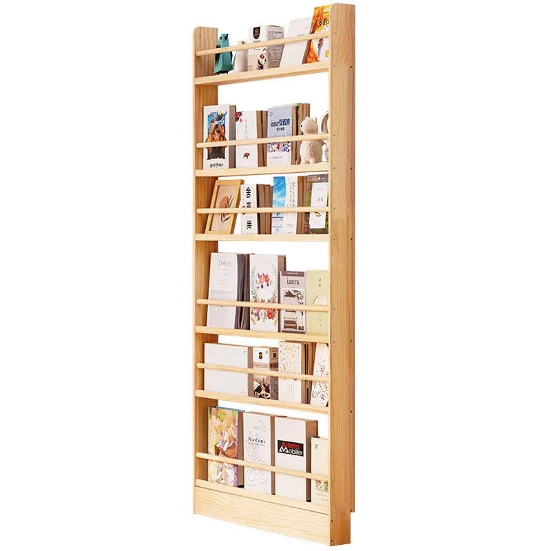 Bibliothèque Verticale Minimaliste DeskHarmony™ – Étagère en Bois Multiniveaux