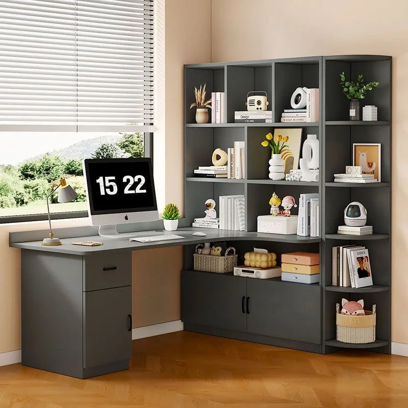 Bureau d’Angle avec Grand Rangement – Design Moderne & Fonctionnel