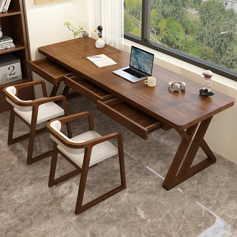 Bureau Double "Z-Line" – L'Élégance Linéaire par DeskHarmony