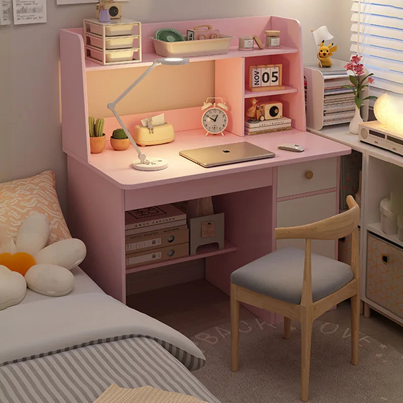 Bureau Enfant avec Étagère Intégrée – Table d’Étude Compacte – DeskHarmony