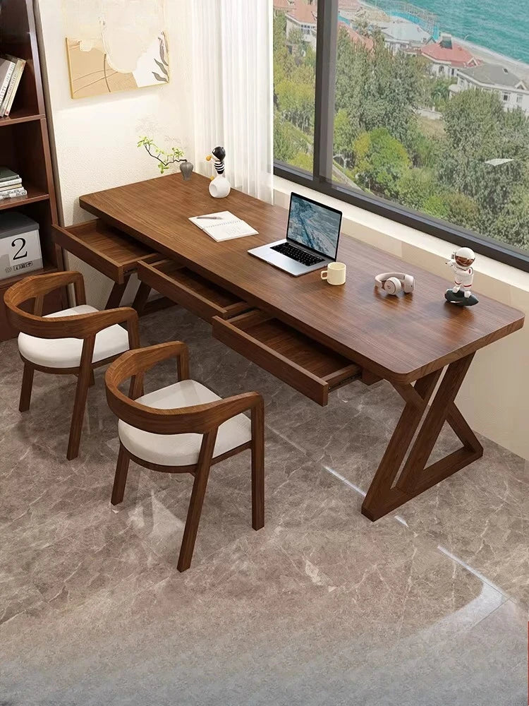 Bureau Double "Z-Line" – L'Élégance Linéaire par DeskHarmony