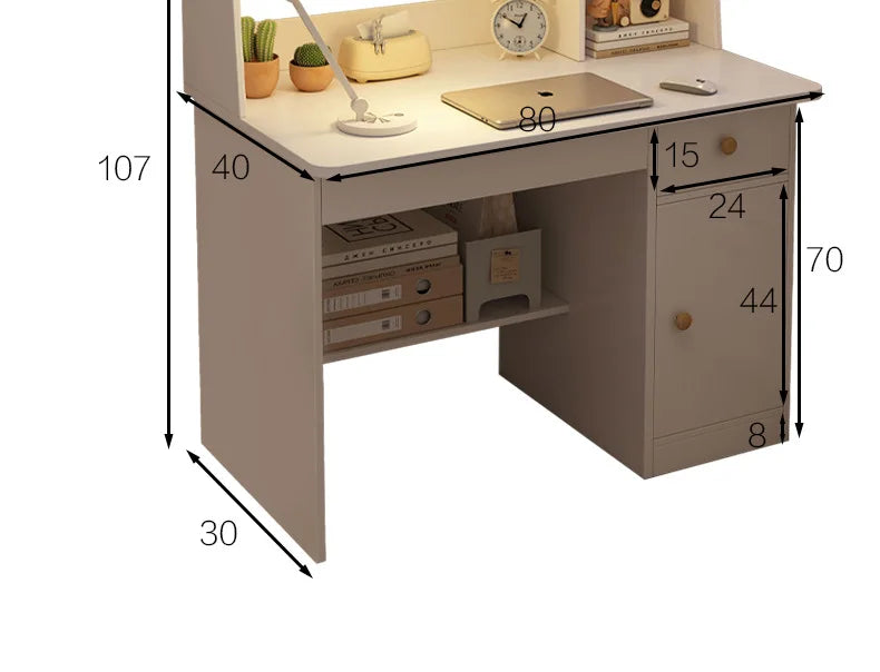 Bureau Enfant avec Étagère Intégrée – Table d’Étude Compacte – DeskHarmony