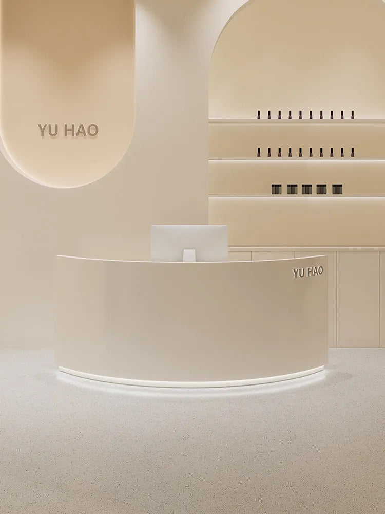 Fiche Produit : Banque d'Accueil "L'Infini" – L'Équilibre Absolu par DeskHarmony