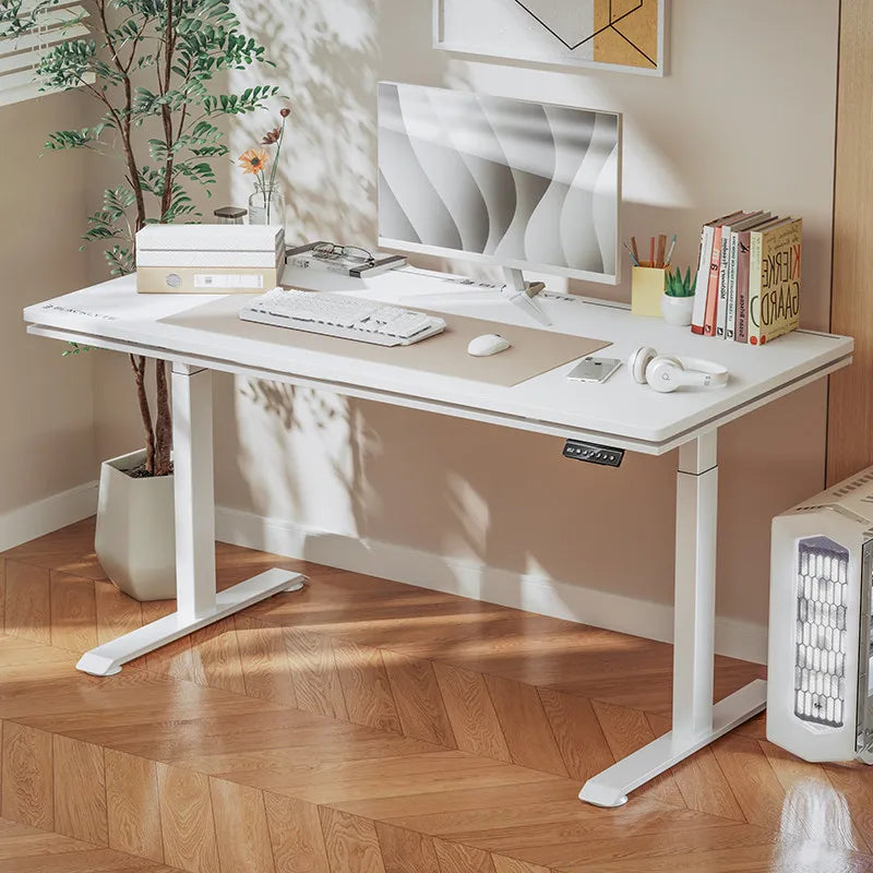 Bureau Assis Debout 120 cm – Table Informatique Moderne avec Réglage Mémoire Manuel