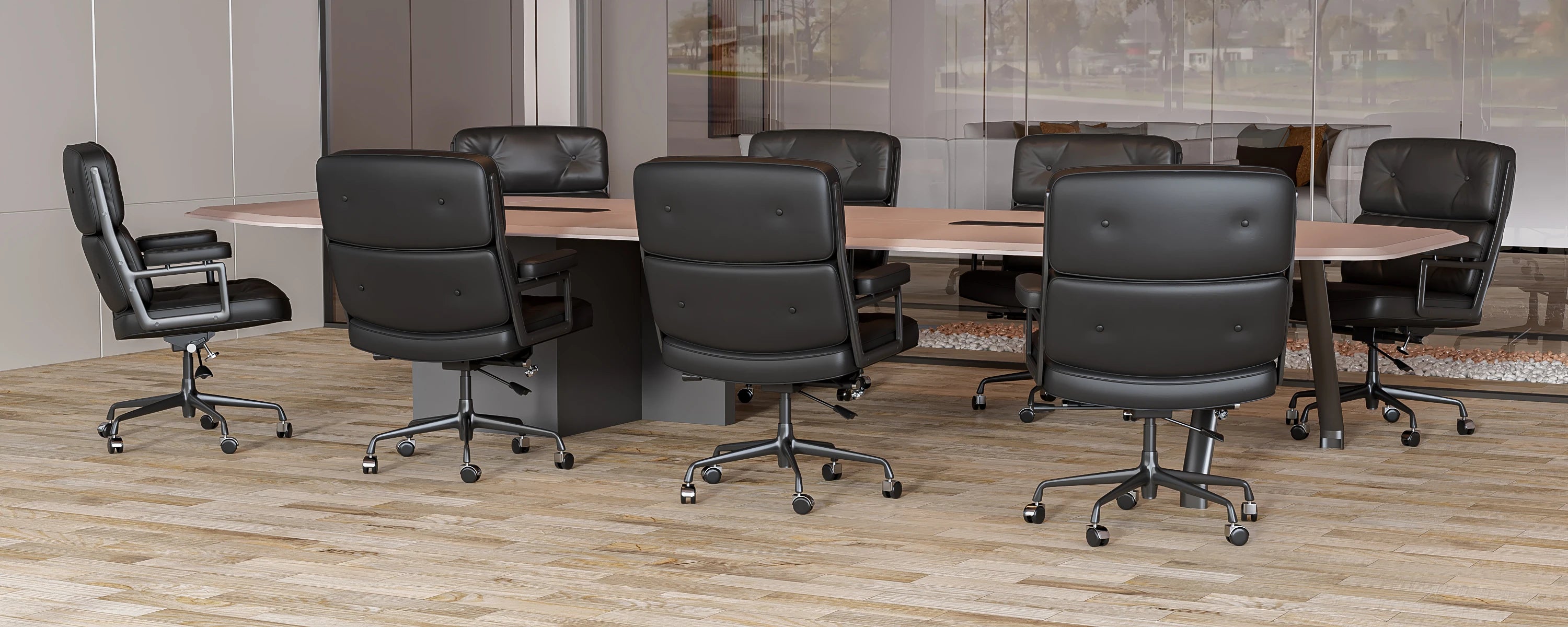 Fauteuil de Bureau Exécutif en Cuir Véritable DeskHarmony™ – Confort Ergonomique Premium