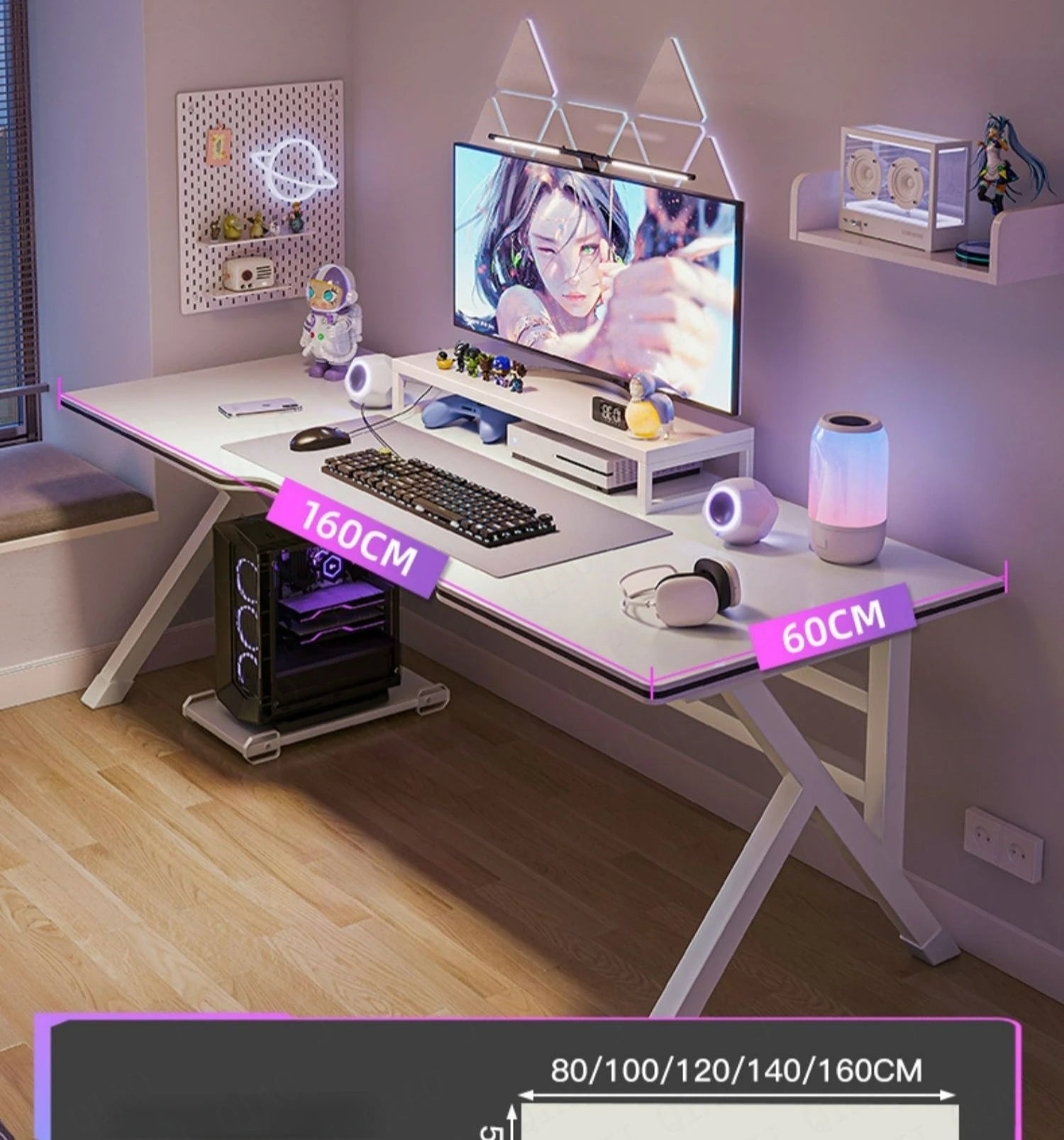 Bureau "Aura" – Le Gaming Flexible par DeskHarmony