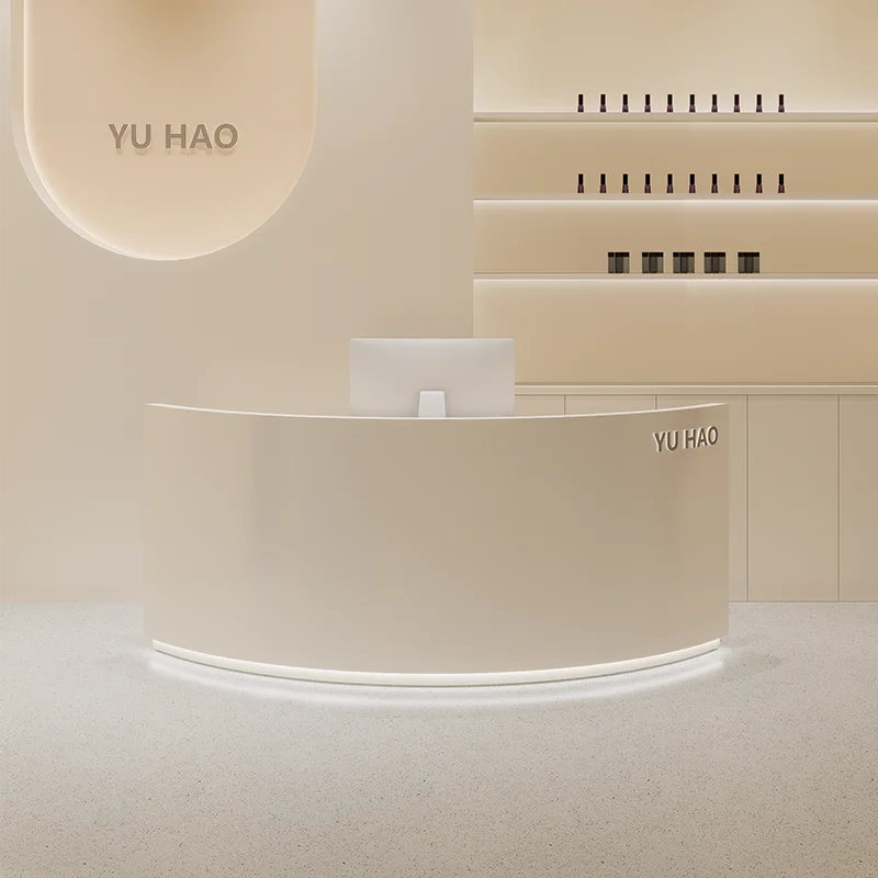 Fiche Produit : Banque d'Accueil "L'Infini" – L'Équilibre Absolu par DeskHarmony