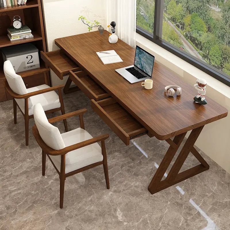 Bureau Double "Z-Line" – L'Élégance Linéaire par DeskHarmony