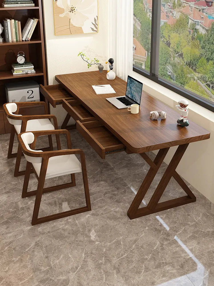 Bureau Double "Z-Line" – L'Élégance Linéaire par DeskHarmony