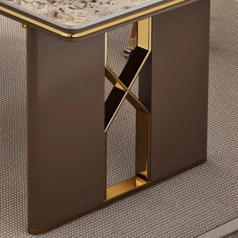 Bureau de Luxe Contemporain – Grand Bureau Moderne en Pierre & Acier – DeskHarmony