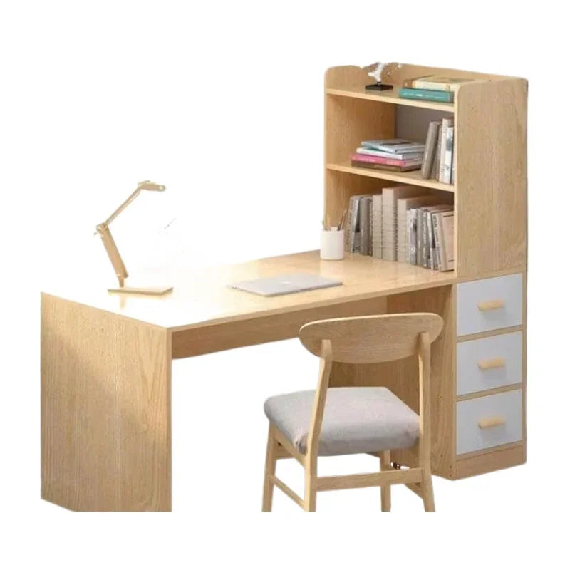 Bureau Informatique Design avec Bibliothèque Intégrée – Horizon par DeskHarmony