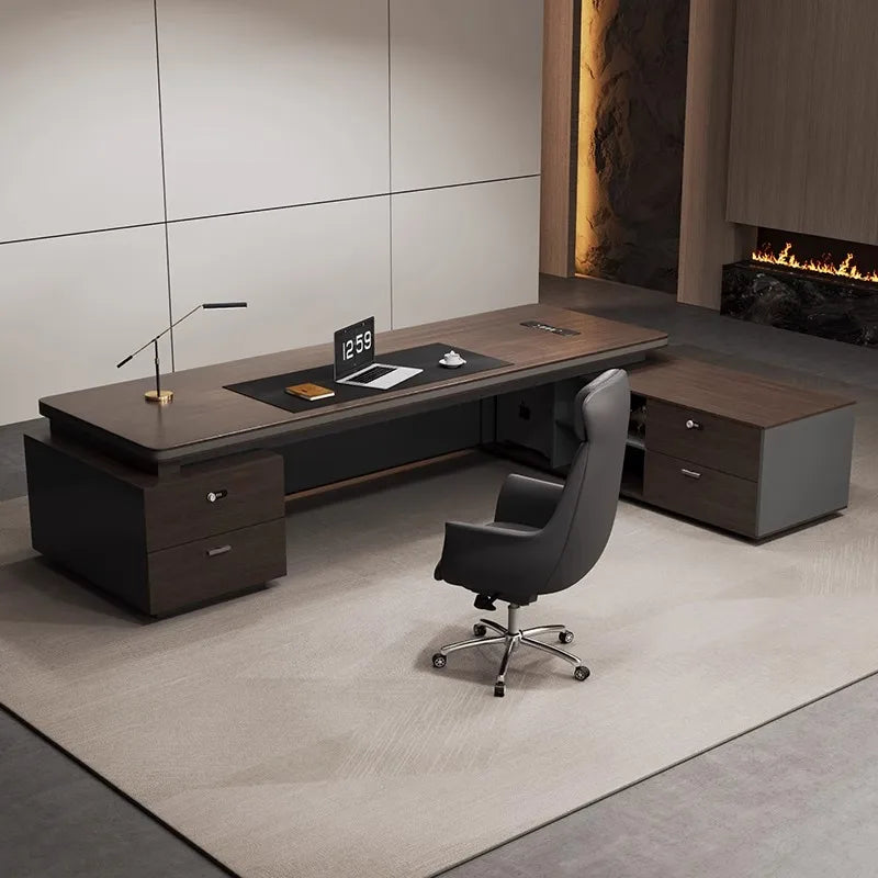 Bureau en L avec Meuble Latéral – Design Moderne & Rangement Intégré – DeskHarmony