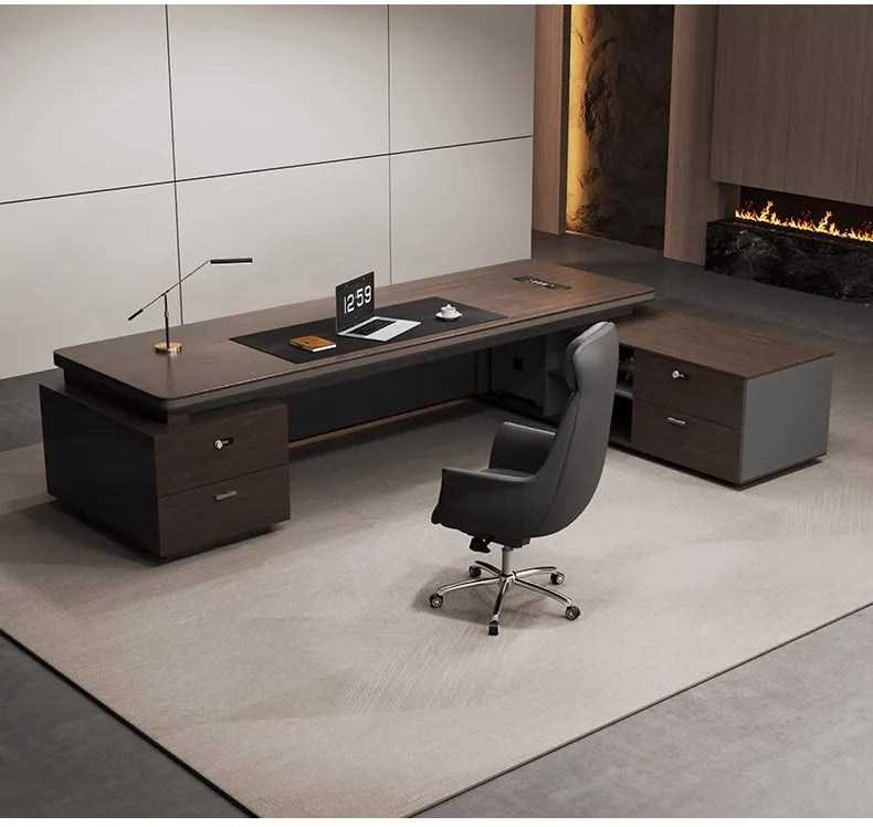 Bureau en L avec Meuble Latéral – Design Moderne & Rangement Intégré – DeskHarmony